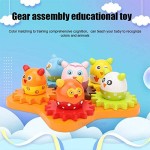Snufeve6 Building Block Gears Toy Mechanical Gears Toy Colorful for Children