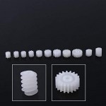 Spindle Worm Gear 11 PCS Plastic Spindle Worm Gear & Sleeve DIY for Aircraft Car Truck Model Robotic Motor Shaft Electric Motor Spindle Aircraft Motor Car Toy Model
