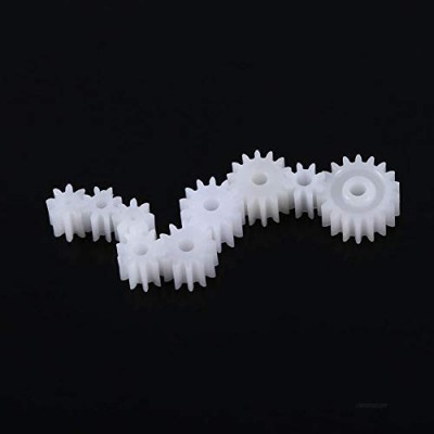 Spindle Worm Gear 11 PCS Plastic Spindle Worm Gear & Sleeve DIY for Aircraft Car Truck Model Robotic Motor Shaft Electric Motor Spindle Aircraft Motor Car Toy Model