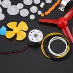 stronerliou Toy Car DIY Accessories Motors Worms Belts Bushings Pulleys Wheels Gears Assortment
