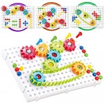Tomaibaby Gear Wheel Toy Gears Building Toys Set Early Stem Toys for Home Indoor Educational Learning Toys Assorted Color