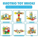 Uyuke 81PCS DIY Gear Building Blocks Toy Set Electric Building Blocks Motorized Spinning Gears Construction Educational Puzzles Toy Gift for Kids Children