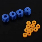 Yivibe Plastic Plastic Gear Spindle Gear 26pcs Motor Gears Shaft Gear Toy Accessories Small Parts for DIY Model Technology Cars