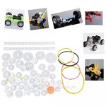 Zwinner DIY Robot Gear Plastic Gear Set 75pcs Home for Toy Indoors Motor