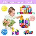 Children Hub 60pcs Magnetic Building Blocks Set - Building Construction Kit Educational STEM Toys For Kids (Stronger Magnets)
