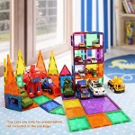 Children Hub 60pcs Magnetic Building Blocks Set - Building Construction Kit Educational STEM Toys For Kids (Stronger Magnets)