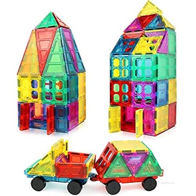 FYLD Magnetic Blocks 100-Piece Set 3D Magnetic Building Blocks Educational Magnetic Tiles Magnet Toys for Kids Toddlers