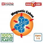 GEOMAG Magicube 54 Green | Magnetic Toys | Toddler Magnets | STEM-endorsed Educational Building Cube Set for Creativity and Early Learning Fun | Swiss-made | 8 pieces |Ages 1-5