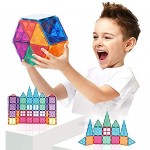 KIDDYCOLOR 105pcs Magnetic Building Set Construction Kit STEM Educational Toys For Children With Strong Magnets