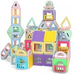 Magnetic Building Blocks Magnetic Building Tiles Set Creativity Toy For Preschool Toddlers Magnetic Tiles Building Blocks Toys 163 PCS (Macaron Color) (Color : Macaron Size : 30x21x20cm)