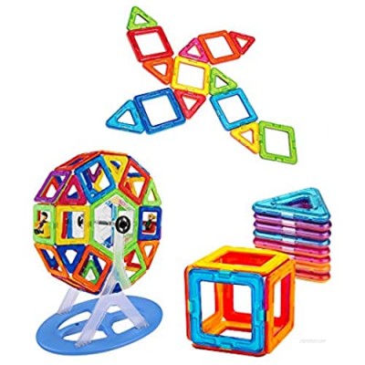 NWQEWDG 64 Pieces Magnetic Blocks - Learning & Development Magnetic Tiles Building Blocks Kids Toys for 3 4 5 6 7 Years Old Boys Girls