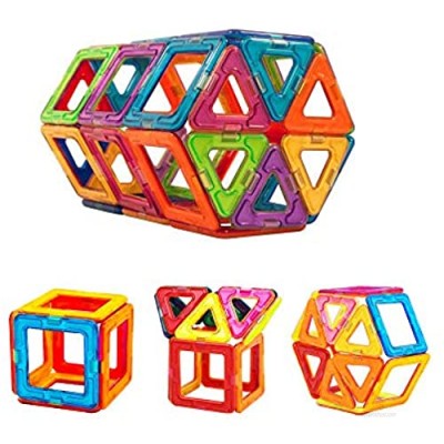 NWQEWDG Magnetic Blocks for Kids Magnet Building Tiles Block Construction Toys Creativity Kids Educational Toys Brain Games for Kids 54 Pieces