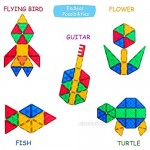 Playmager 3D Magnetic Building Tiles 100 Piece Set - Educational Toy Gift for Girls Boys Kids
