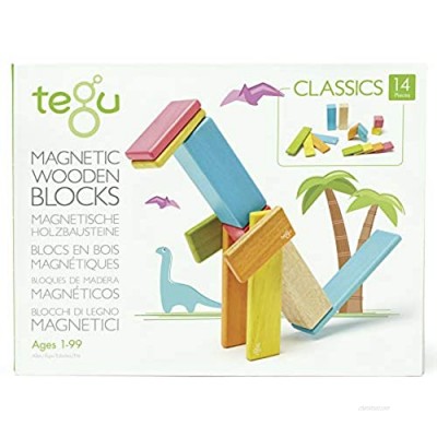 TEGU 14P-TNT-306T Magnetic Wooden Blocks Tints 14 Piece