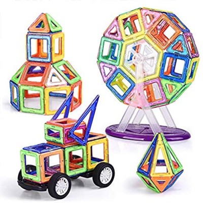 TGRBOP Deluxe Magnetic Building Blocks Construction Toys for Boys Girls 148pcs Strong Construction Blocks Magnets Tiles Learning Educational Toy for Kids Gift