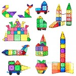 TGRBOP Magnet Blocks Set 86Pcs Magnetic Building Blocks 3D Shape Magnet Tiles Construction Toys for Kid Creative Educational Building Block Set Gift for Boys and Girls