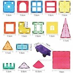TGRBOP Magnet Blocks Set 86Pcs Magnetic Building Blocks 3D Shape Magnet Tiles Construction Toys for Kid Creative Educational Building Block Set Gift for Boys and Girls